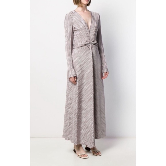 NWT ROTATE by Birger Christensen Raindrops Number 7 Pleat Midi Dress sz 8 - Picture 10 of 11